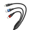 Kabel 3mk Hyper Cable N-SERIES 3 in 1 USB-A / Lightning / Micro 1.2m 9V/2A 18W - czarny